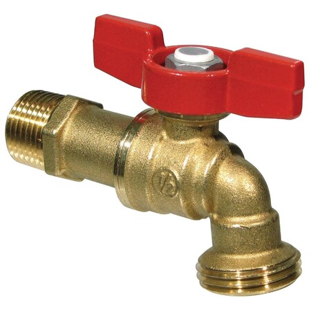 B & K B & K ProLine Forged Brass 3/4 In. MIP X 3/4 In. Male Hose Thread Ball Hose Bibb 103-024